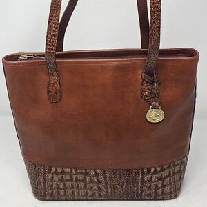 Brahmin Vintage Leather Tuscan Pecan Tote Bag